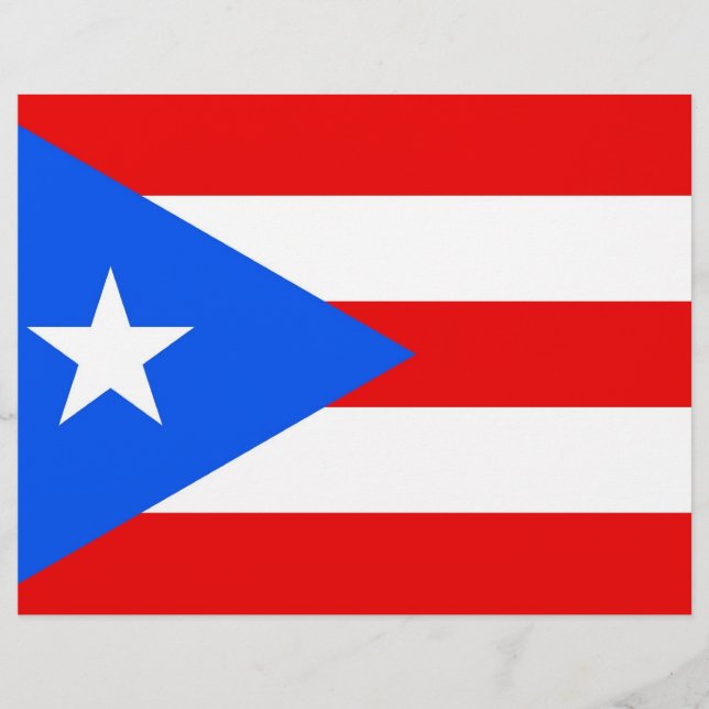 Letterhead med Flagga av Puerto Rico, Förenta stat (Framsida)