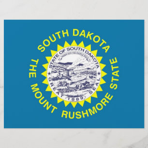 Letterhead med Flagga av South Dakota, Förenta sta