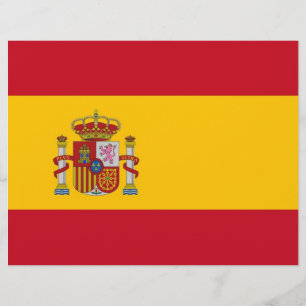 Letterhead med Flagga av Spanien