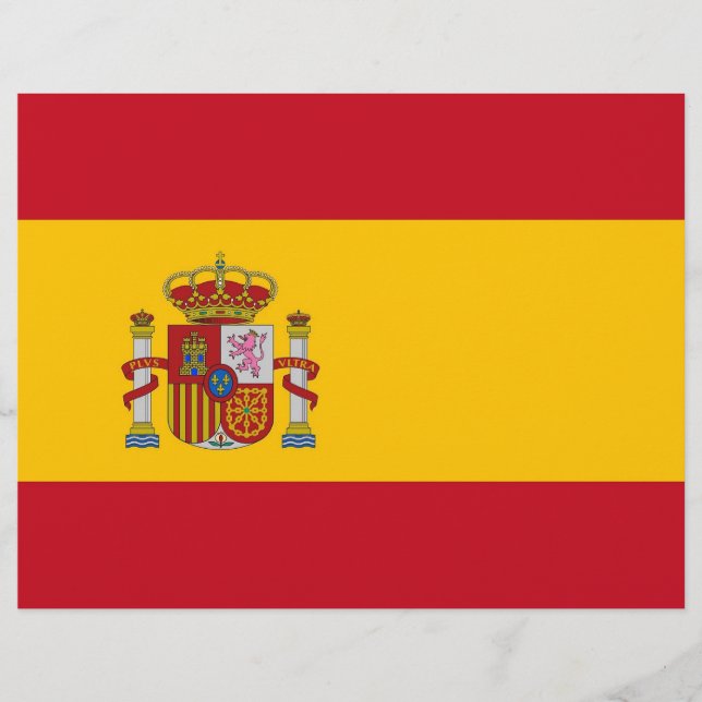 Letterhead med Flagga av Spanien (Framsida)