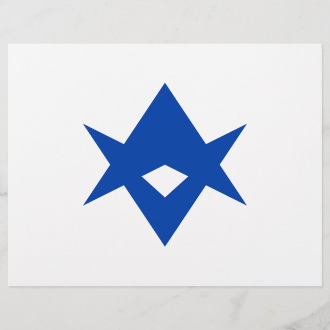 Letterhead med Flagga av Toyota City, Japan Brevhuvud (Framsida)