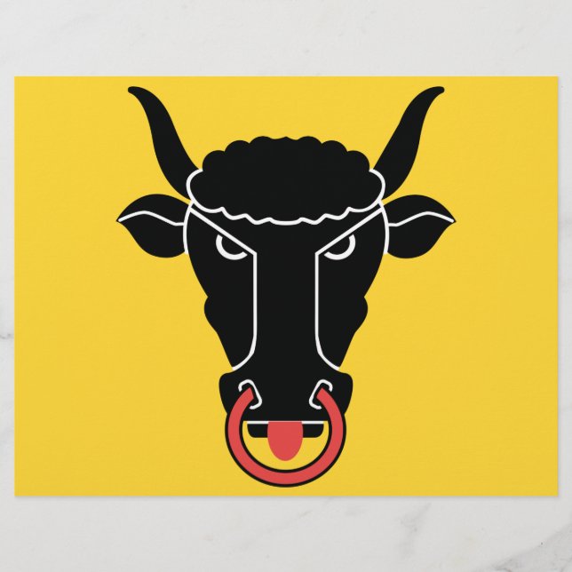 Letterhead med Flagga av Uri-kantonen, Schweiz Brevhuvud (Framsida)