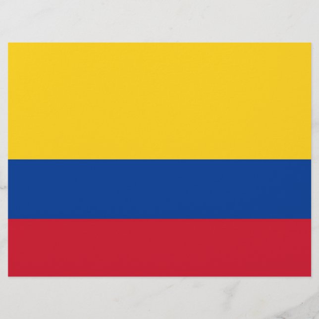 Letterhead med Flagga Colombia (Framsida)