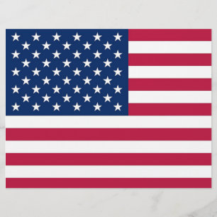 Letterhead med Flagga från Amerikas förenta stater