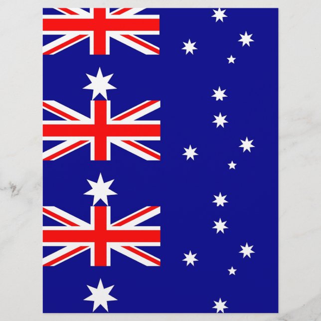 Letterhead med Flagga från Australien (Framsida)