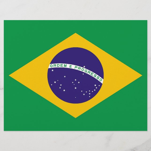 Letterhead med Flagga från Brasilien (Framsida)