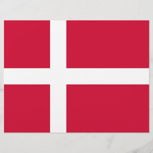 Letterhead med Flagga från Danmark