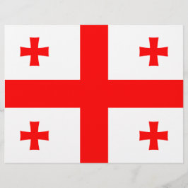 Letterhead med Flagga från Georgien Brevhuvud
