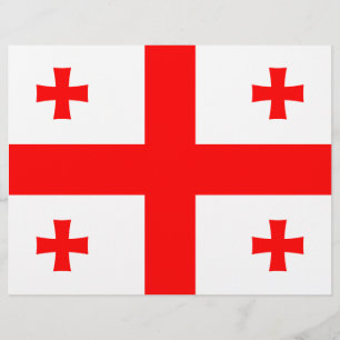 Letterhead med Flagga från Georgien Brevhuvud