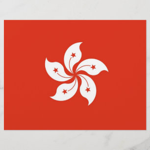 Letterhead med Flagga från Hongkong, China