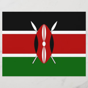 Letterhead med Flagga från Kenya