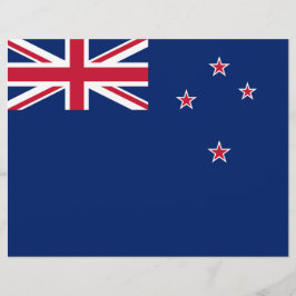 Letterhead med Flagga från Nya Zeeland Brevhuvud