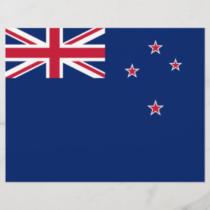 Letterhead med Flagga från Nya Zeeland Brevhuvud