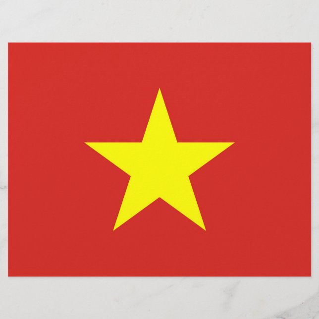 Letterhead med Flagga från Vietnam (Framsida)