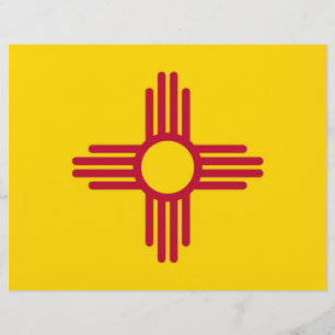 Letterhead med Flagga i New mexico, USA