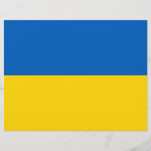 Letterhead med Flagga i Ukraina