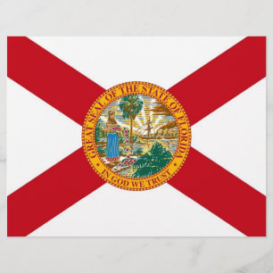 Letterhead med Flagga of Florida, USA
