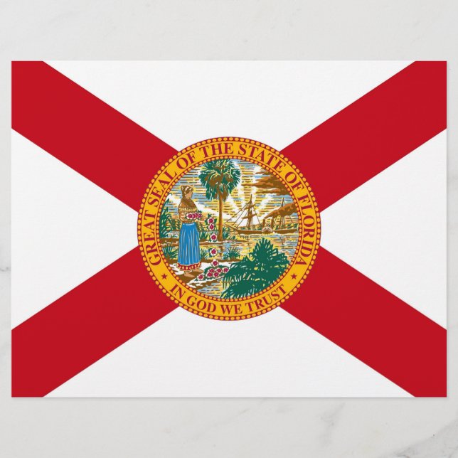 Letterhead med Flagga of Florida, USA (Framsida)