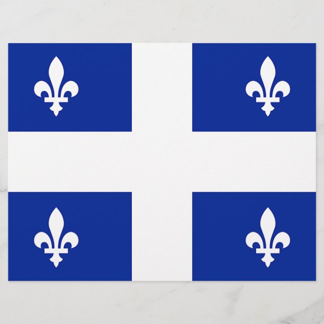 Letterhead med Flagga of Quebec, Kanada Brevhuvud (Framsida)