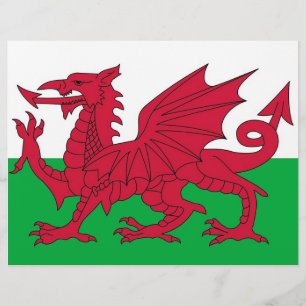 Letterhead med Flagga of Wales