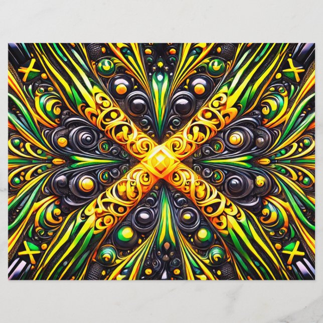 Letterhead med Jamaican Färg Design (Framsida)