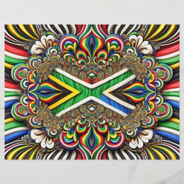 Letterhead med sydafrikanska Färg design (Framsida)