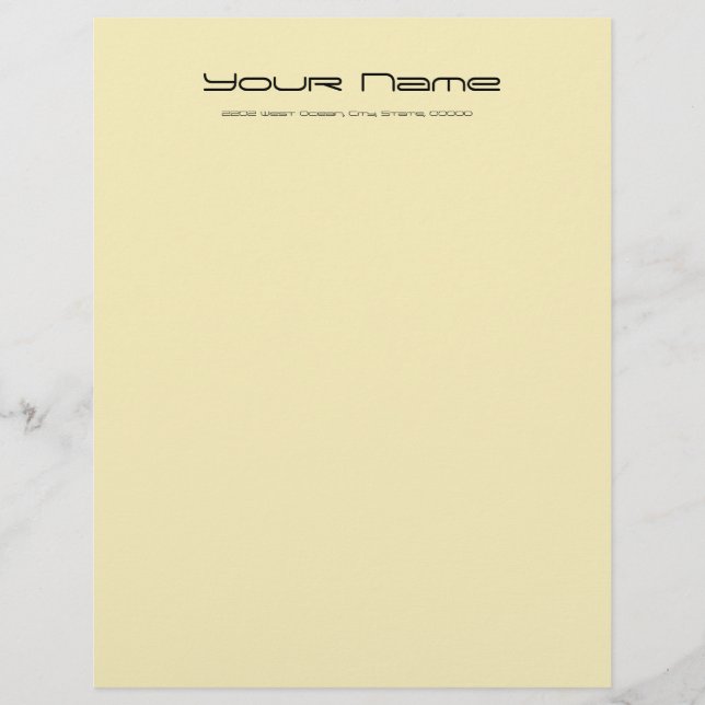 Letterhead Stationery Basic Papper/ lt Guld Färg (Framsida)