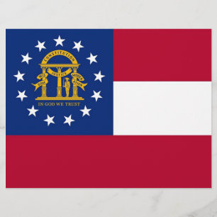Letterhead with Flagga of Georgia, USA