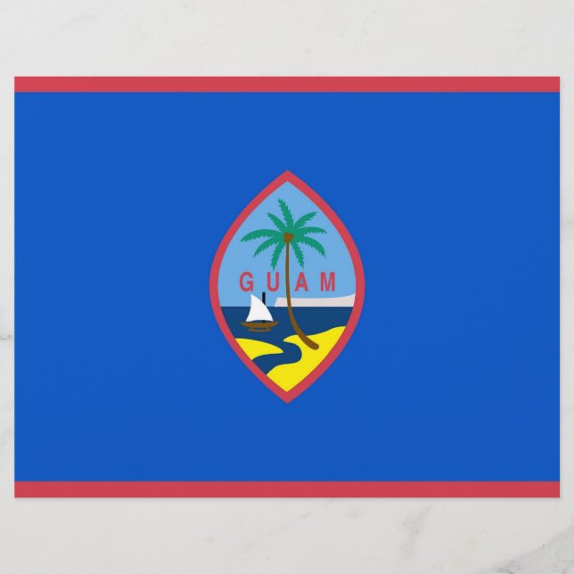 Letterhead with Flagga of Guam, USA (Framsida)
