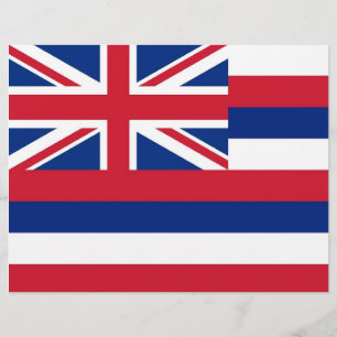 Letterhead with Flagga of Hawaii, USA