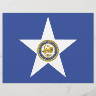 Letterhead with Flagga of Houston, USA