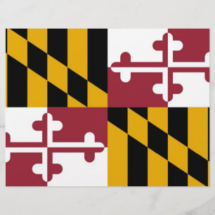 Letterhead with Flagga of Maryland, USA