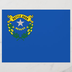 Letterhead with Flagga of Nevada, USA