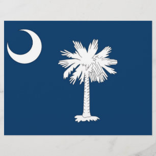 Letterhead with Flagga of South Carolina, USA
