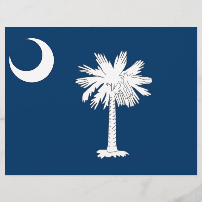 Letterhead with Flagga of South Carolina, USA (Framsida)