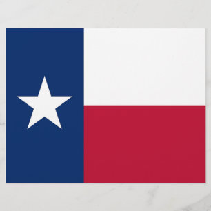 Letterhead with Flagga of Texas, USA