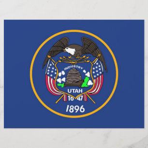 Letterhead with Flagga of Utah, USA