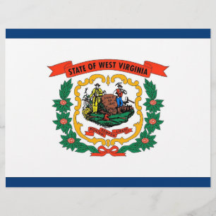 Letterhead with Flagga of Väster Virginia, USA