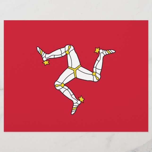 Letterhead with Isle of Man Flagga, Förenade kunga (Framsida)