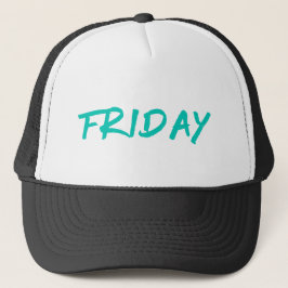 Lettering Design ‘Friday’ in Turquoise Keps
