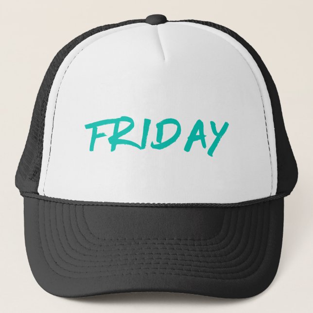 Lettering Design ‘Friday’ in Turquoise Keps (Framsida)
