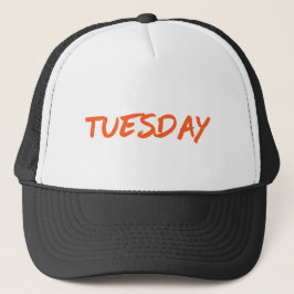 Lettering Design ‘Tuesday’ in Orange Keps