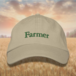 Lettering Farmer i Backyard Grönt Broderad Keps