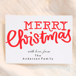 Lettering God jul Helgdag Vykort