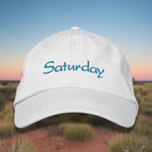 Lettering lördag i Kalifornien Blue