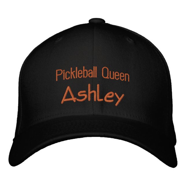 Lettering Pickleball Queen Ashley Broderad Keps (Framsida)