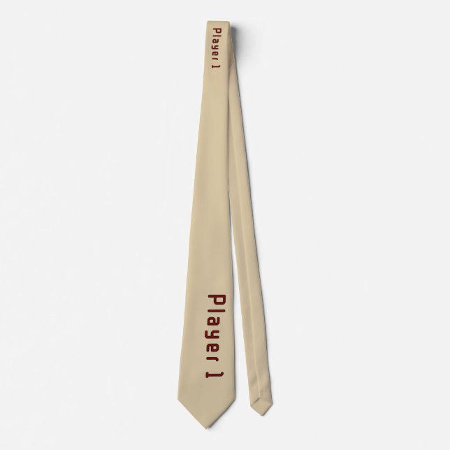Lettering Player 1 i Deep Red på Beige Slips (Framsida)