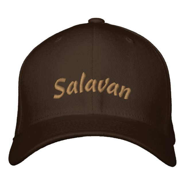 Lettering Salavan, your hometown Broderad Keps (Framsida)