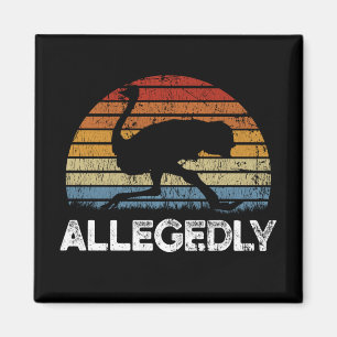 Letterkenny Påstådd Ostrich Vintage Retro Sunset Magnet