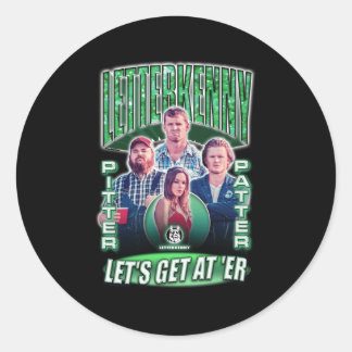 Letterkenny Pitter Patter Collage Runt Klistermärke
